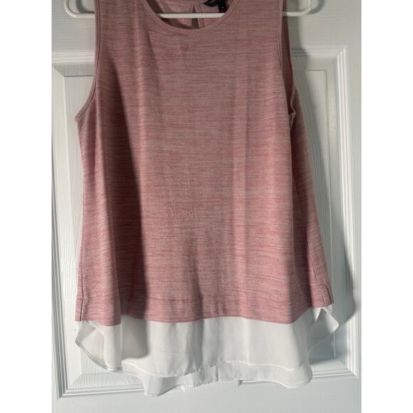 Banana Republic Sleeveless Layered Look Tank – Pink/White – Size M - Picture 4 of 6